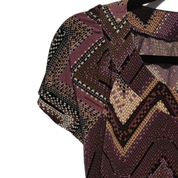 Love Tease Purple and Brown Blouse Small Pre-owned - Picture 4 of 7